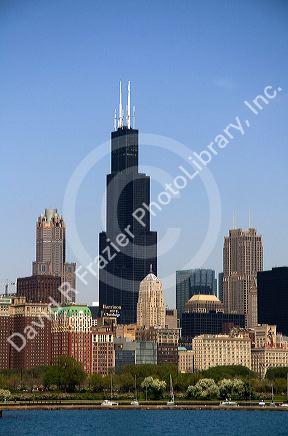 Willis Tower formerly known as the Sears Tower located in Chicago, Illinois, USA.