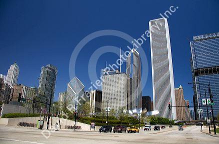 Grant Park located in the Loop community area of Chicago, Illinois, USA.