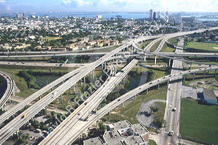 I-95 freeway system in Miami, Florida.