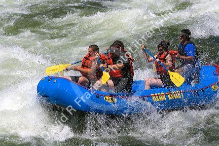 Whitewater rafting the main Payette River in southwestern Idaho, USA.