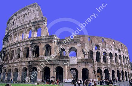 The Colosseum in Rome, Italy. (digitally enhanced sky.)