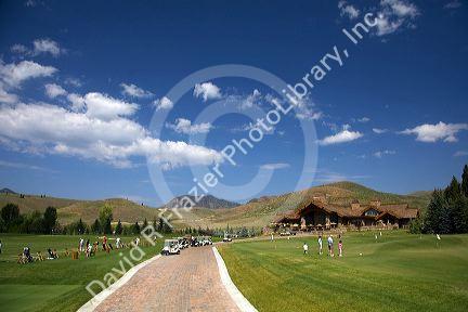 Trail Creek Golf Course and club house located at the Sun Valley Resort, Idaho, USA.