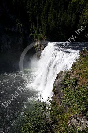 Upper Mesa Falls on the Henrys Fork of the Snake River in Fremont County, Idaho, USA.