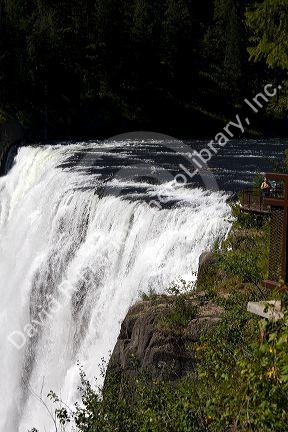 Upper Mesa Falls on the Henrys Fork of the Snake River in Fremont County, Idaho, USA.