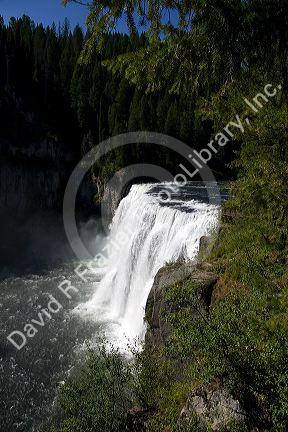 Upper Mesa Falls on the Henrys Fork of the Snake River in Fremont County, Idaho, USA.