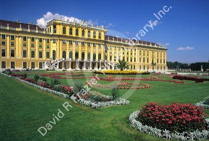 Schonbrunn Castle in Vienna, Austria.