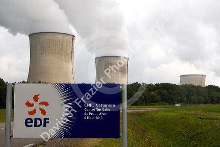 The Cattenom Nuclear Power Plant located in the Cattenom commune along the Moselle River in France.