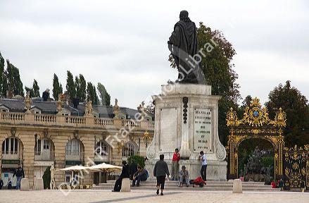 Statue of Stanislas at Place Stanislas in Nancy, Lorraine, France.