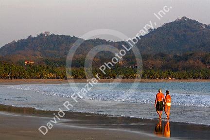Sunset on pacific ocean at Playa Carrillo near Samara, Costa Rica.