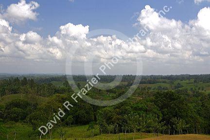 Scenic countryside west of La Virgen, Costa Rica.