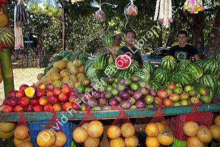 Roadside fruit stand near Caldera, Costa Rica.