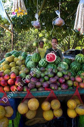 Roadside fruit stand near Caldera, Costa Rica.