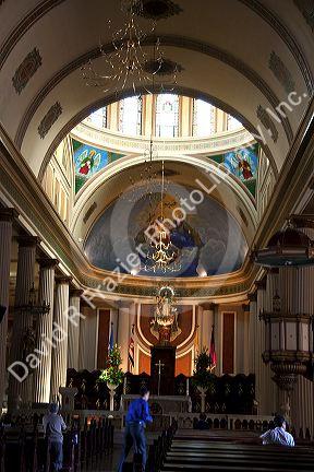 Interior view of the Metropollitan Cathedral of San Jose, Costa Rica.