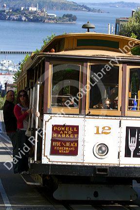 Cable car system in the city of San Francisco, California, USA.