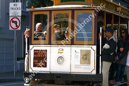 Cable car system in the city of San Francisco, California, USA.