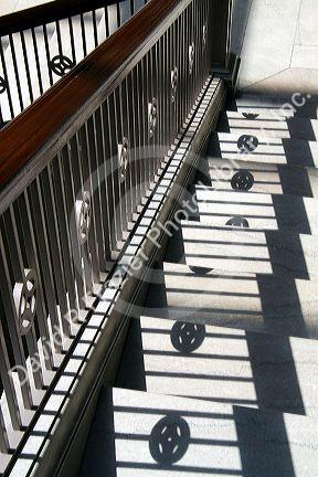 Grand staircase at the Art Institute of Chicago, Illinois, USA.