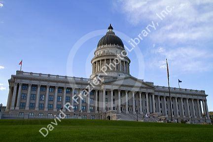The Utah State Capitol building located on Capitol Hill in Salt Lake City, Utah, USA.