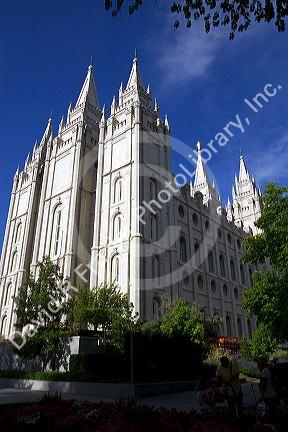 The Salt Lake Temple located in Salt Lake City, Utah, USA.