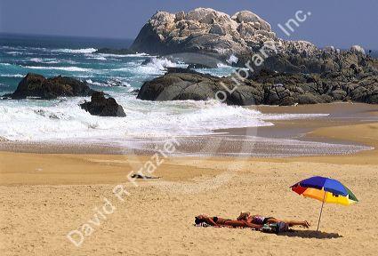 A beach scene in Renaca, Chile.