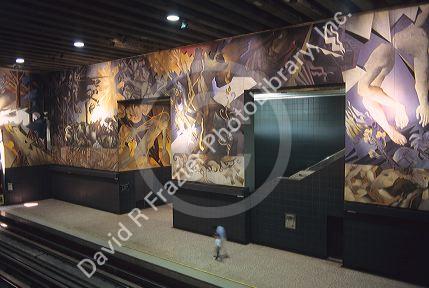 Subway station in Santiago, Chile.