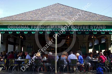 Cafe Du Monde in the French Quarter of New Orleans, Louisiana, USA.