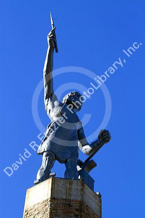 Vulcan Statue locted in Vulcan Park, Birmingham, Alabama, USA.