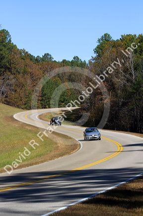 Natchez Trace Parkway operated by the National Park Service commemorates the historic Old Natchez Trace in Mississippi, USA.