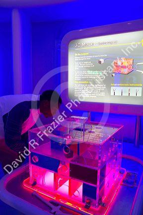 Endoscope display at the Gulf Coast Exploreum Science Center in Mobile, Alabama, USA.