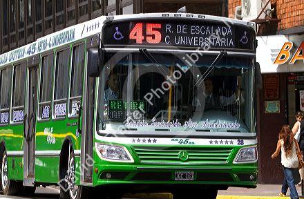 Public transportation bus in Buenos Aires, Argentina.