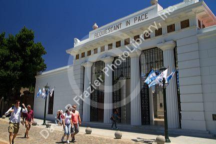 Entrance to La Recoleta Cemetery in Buenos Aires, Argentina.