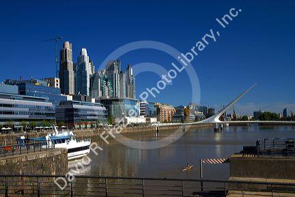 Skyscrapers and waterfront at Puerto Madero in Buenos Aires, Argentina.