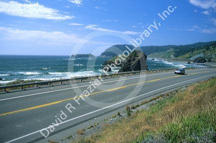 US highway 101 north of Brookings, Oregon.