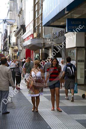 Lavalle pedestrian street in Buenos Aires, Argentina.