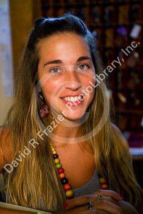 Portrait of an argentine girl at Necochea, Argentina.