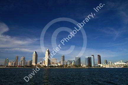Cityscape and harbor at San Diego, California, USA.