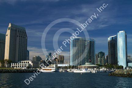 Cityscape and harbor at San Diego, California, USA.