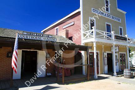 Courthouse Museum and Colorado House at Old Town San Diego State Historic Park, California, USA.
