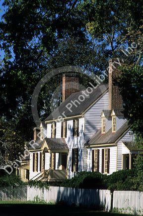 Colonial house at Williamsburg, Virginia.