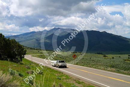 Idaho State Highway 77 near Almo, Idaho, USA.