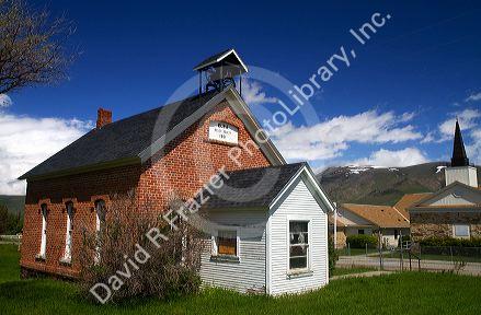 Elba Relief Society building located in Cassia County, Idaho, USA.