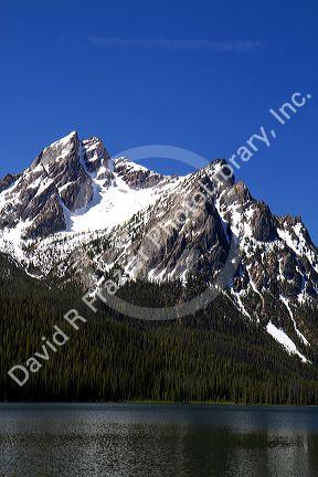 Stanley Lake and McGown Peak located in the Sawtooth National Recreation Area, Custer County, Idaho, USA.