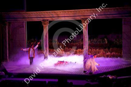 Performance at the outdoor amphitheater of the Idaho Shakespeare Festival located in Boise, Idaho, USA.