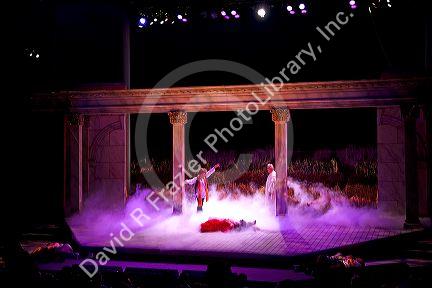 Performance at the outdoor amphitheater of the Idaho Shakespeare Festival located in Boise, Idaho, USA.