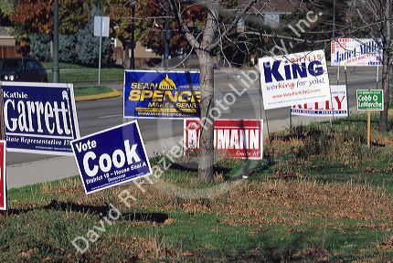Idaho political campaign signs 2004.