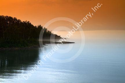 Sunrise on the North Shore of Lake Superior, Minnesota, USA.