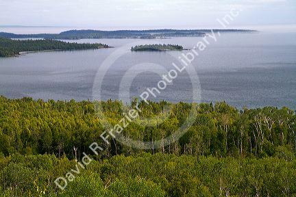 Scenic view of Lake Superior near the Canadian border in Minnesota, USA.