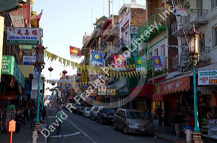 Chinatown of San Francisco, California, USA.