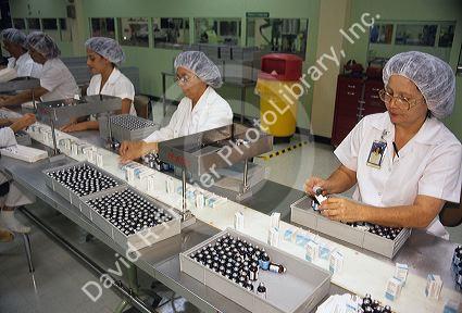 Women working in a pharmaceutical plant in Puerto Rico.