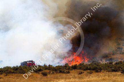 Wildfire south of the city of Boise, Idaho, USA.