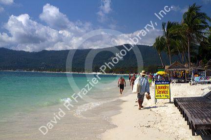 Chaweng beach and the Gulf of Thailand on the island of Ko Samui, Thailand.